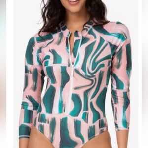 The Swimsuit Long Sleeve Zip Rashguard